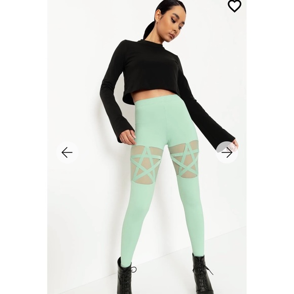 Black Milk Size S OCCULTIST MINT LEGGINGS - Picture 2 of 5
